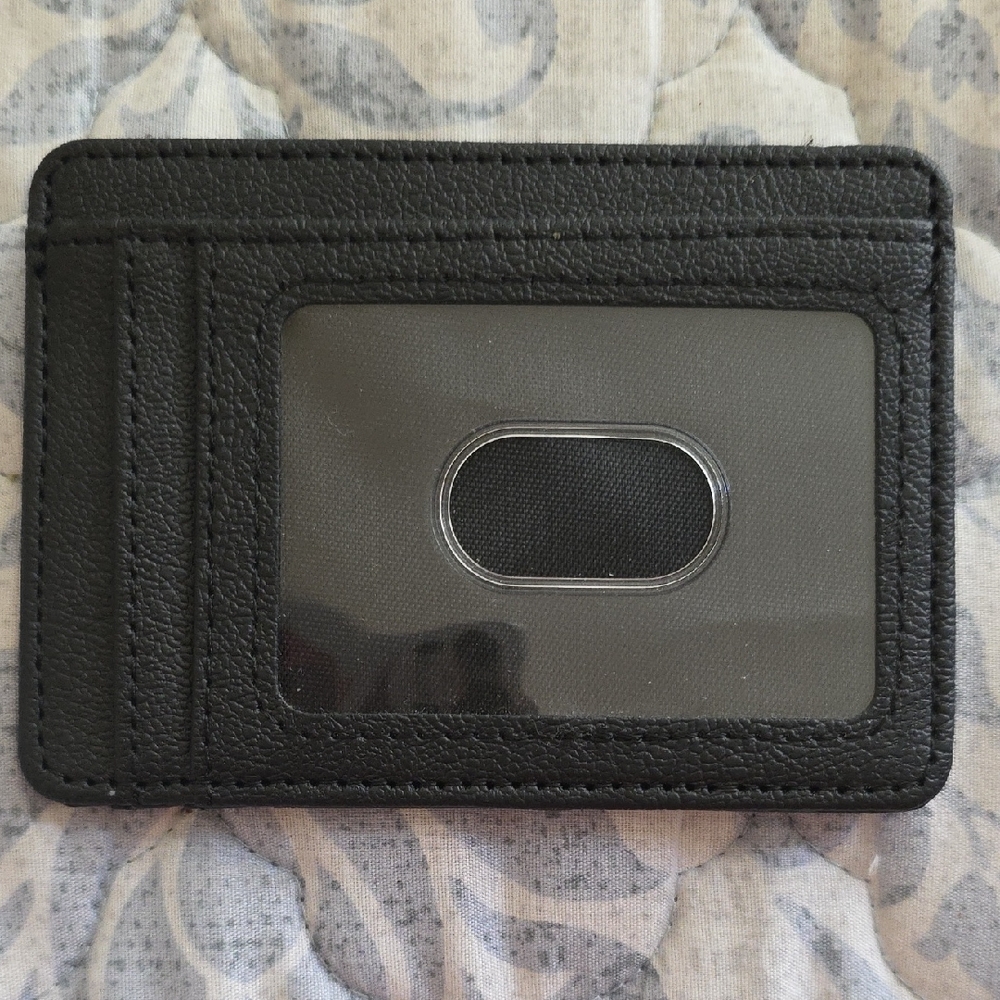 Black Card Holder with ID Window